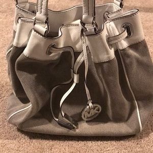 Michael Kors white and tan bag